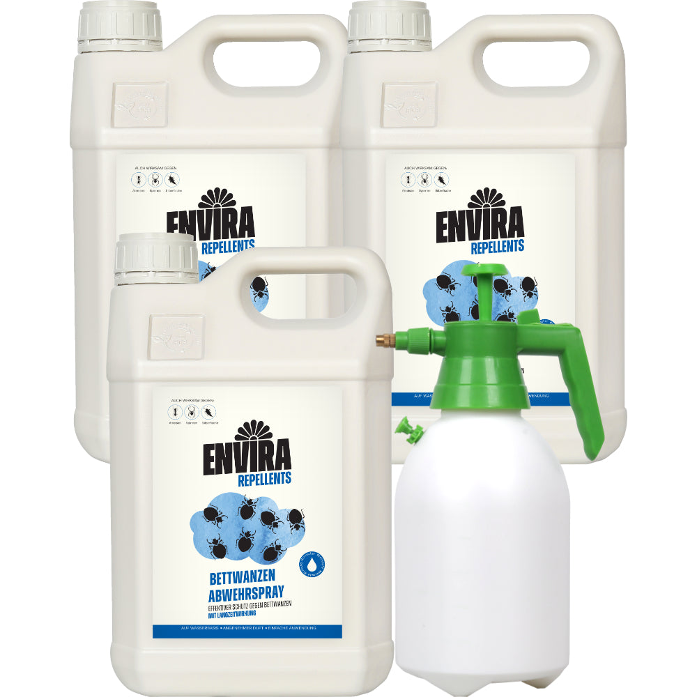 Envira Bettwanzenspray 3 x 5L + 2L Drucksprüher