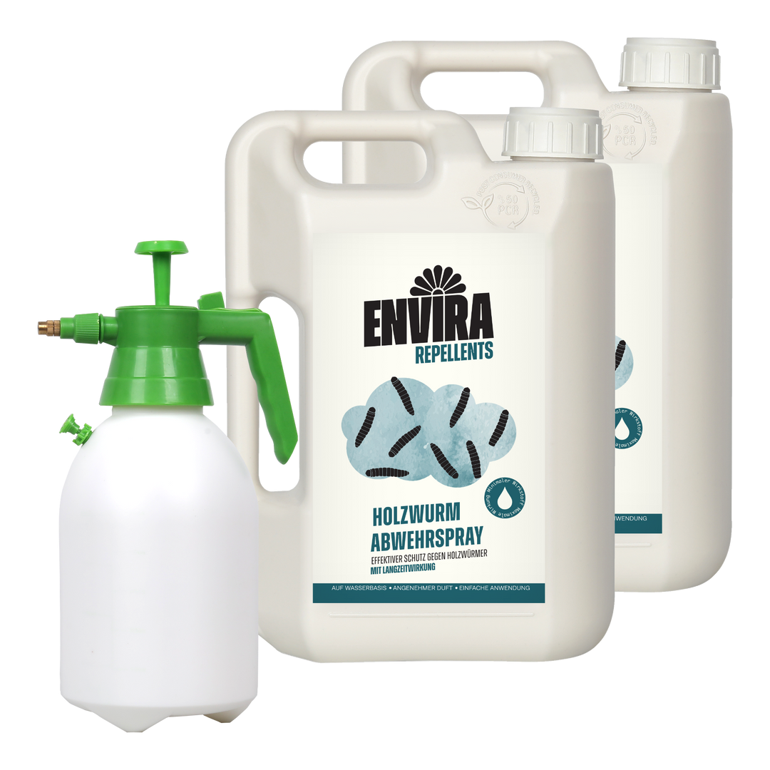 Envira Holzwurmspray 2 x 2L + 2L Drucksprüher