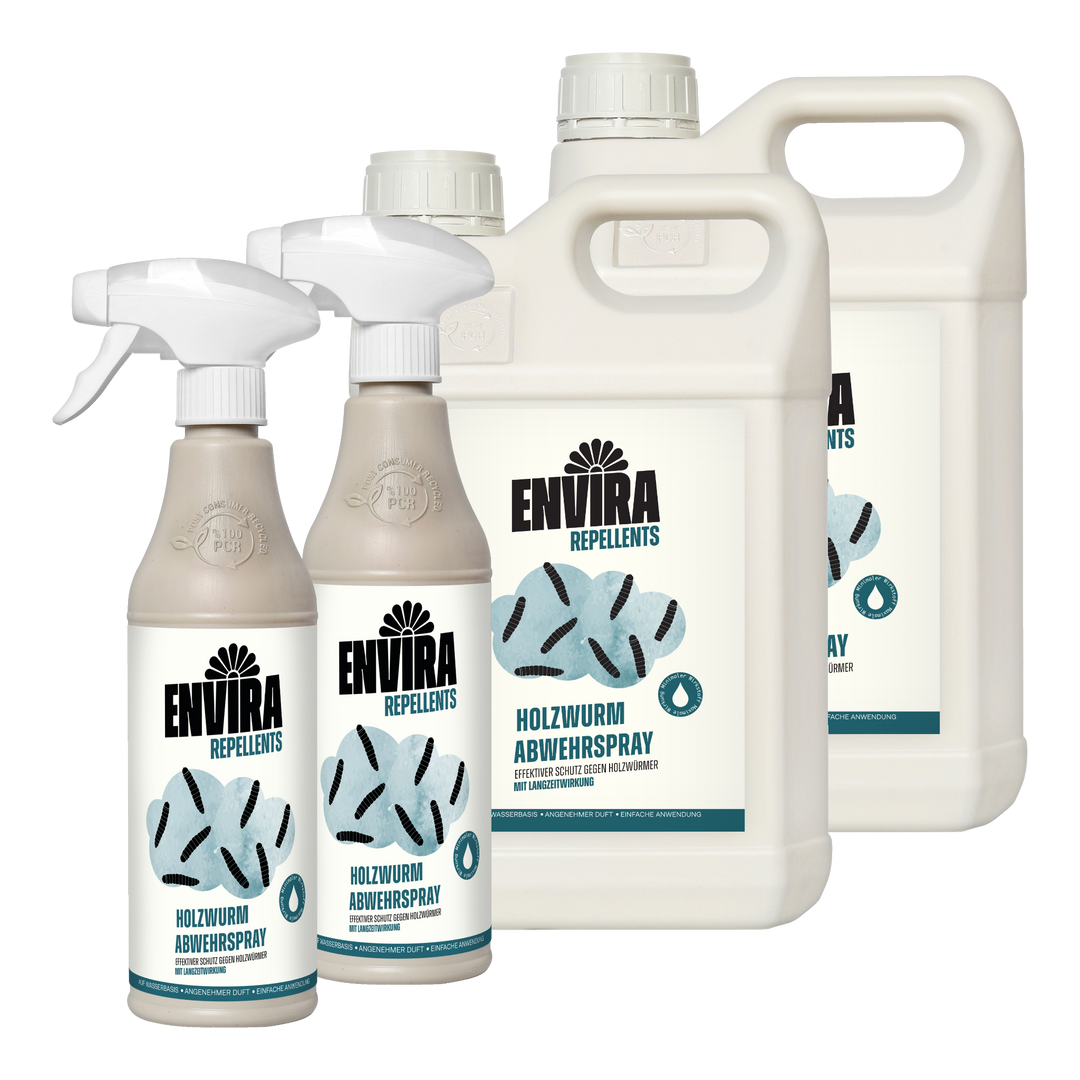 Envira Holzwurmspray 2 x 500ml + 2 x 5L