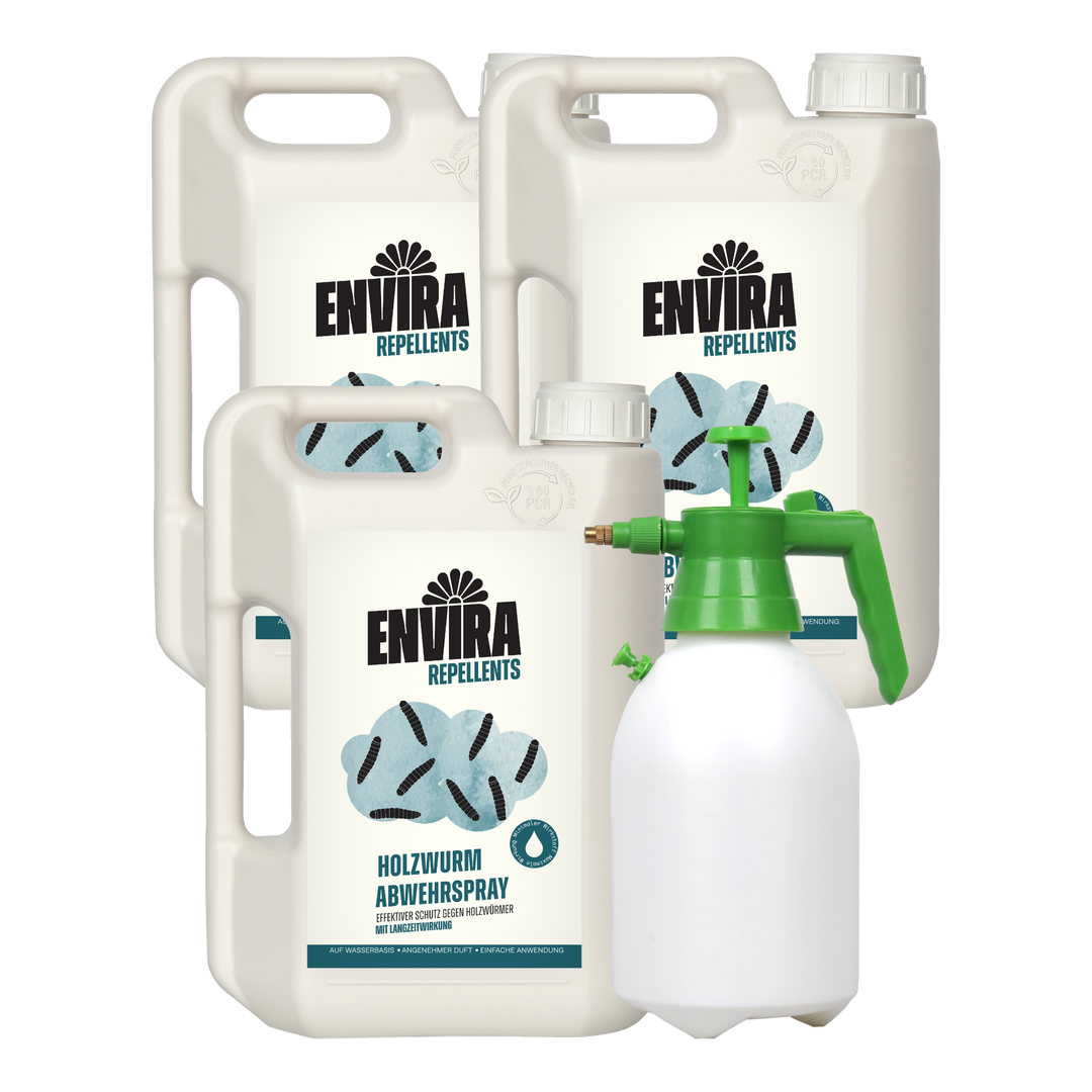 Envira Holzwurmspray 3 x 2L + 2L Drucksprüher