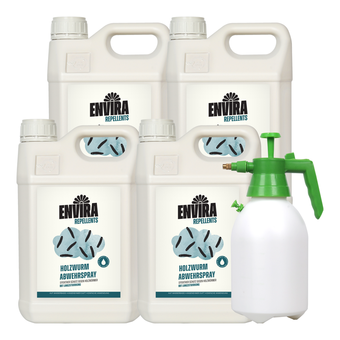 Envira Holzwurmspray 4 x 5L + 2L Drucksprüher