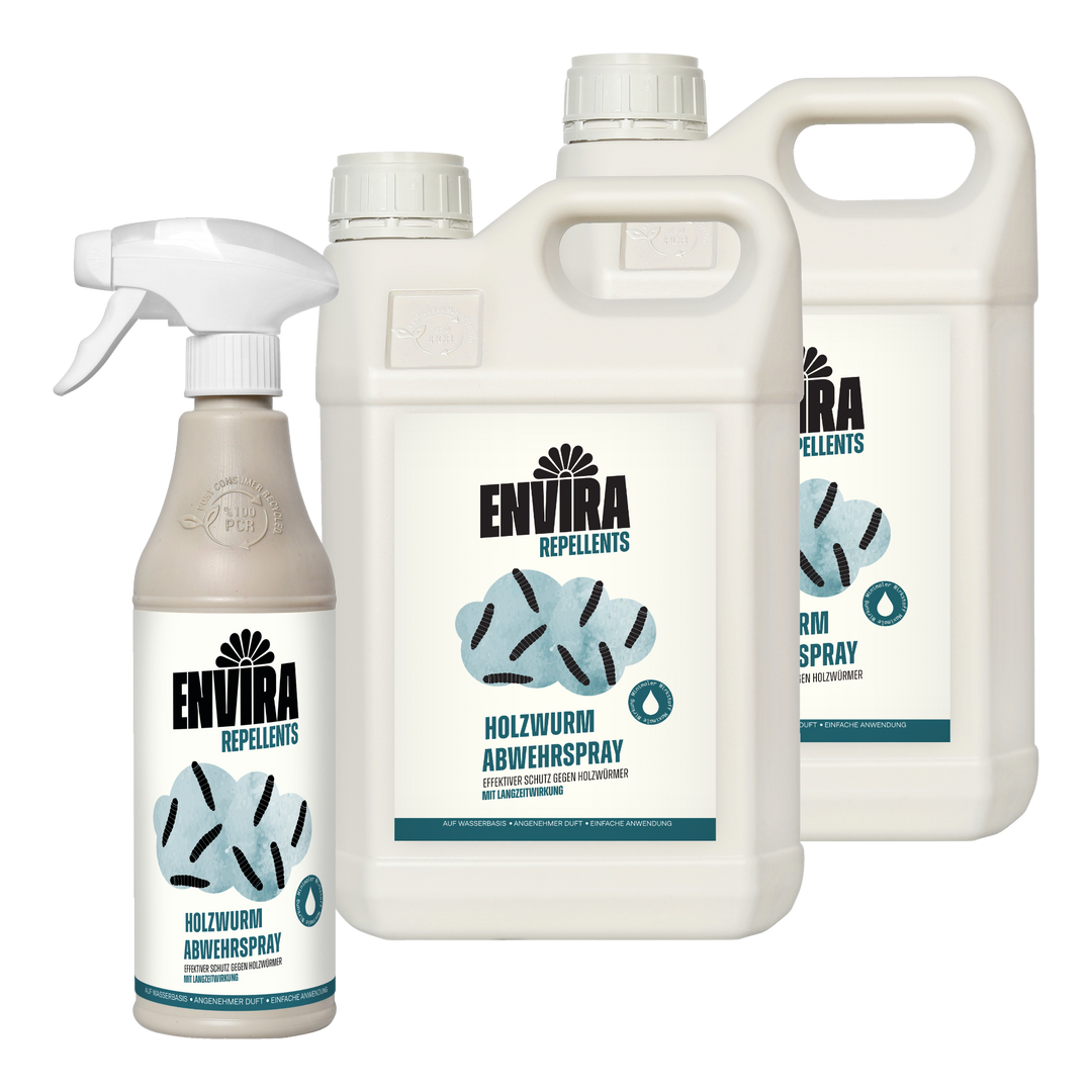 Envira Holzwurmspray 500ml + 2 x 5L