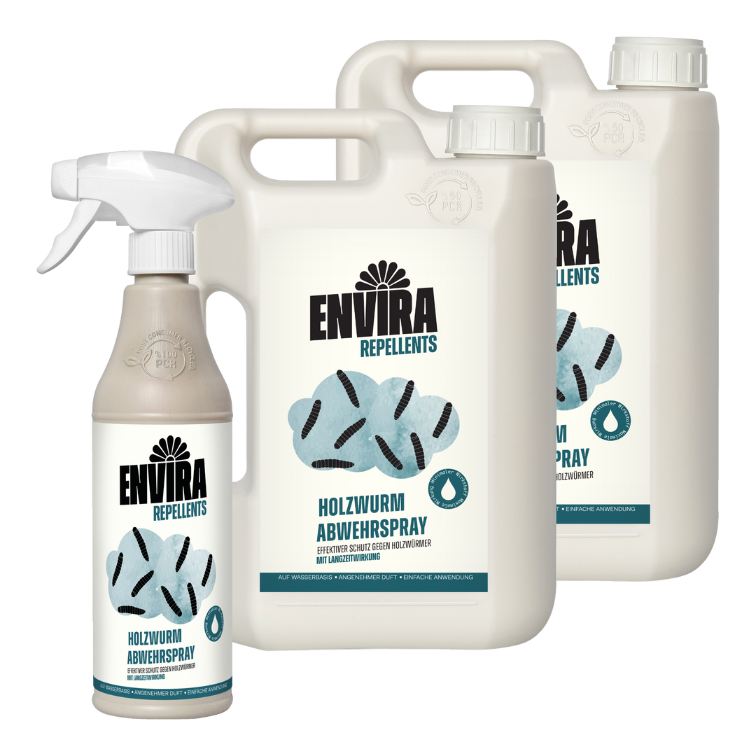 Envira Holzwurmspray 500ml + 2 x 2L