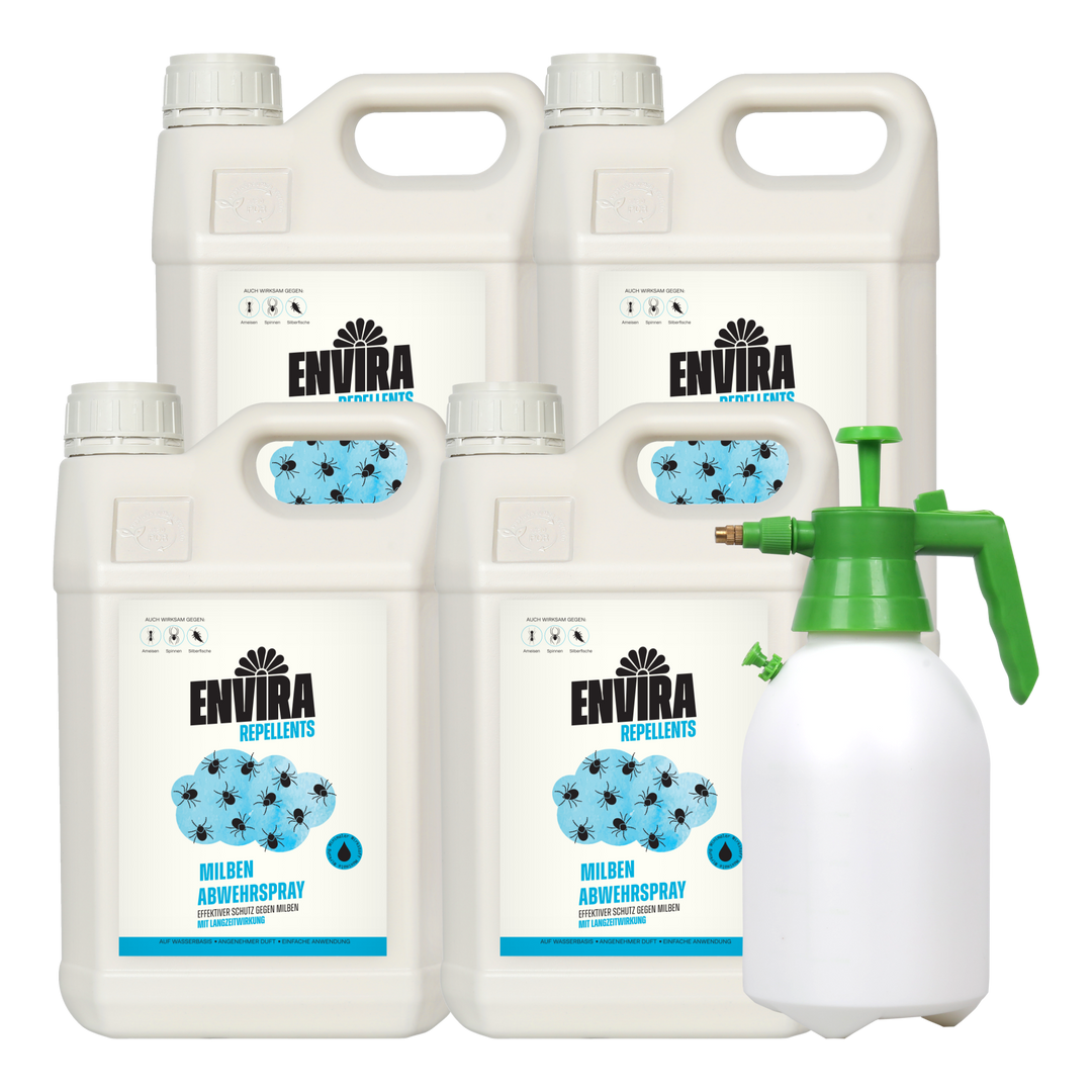 Envira Milbenspray 4 x 5L + 2L Drucksprüher